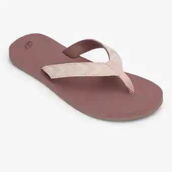 Decathlon Dames teenslippers 550 Raffi paars taupe roze aanbieding