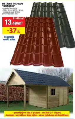Hubo METALEN DAKPLAAT BRICOTUIL aanbieding