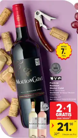 Carrefour Market Frankrijk Bordeaux Mouton Cadet aanbieding