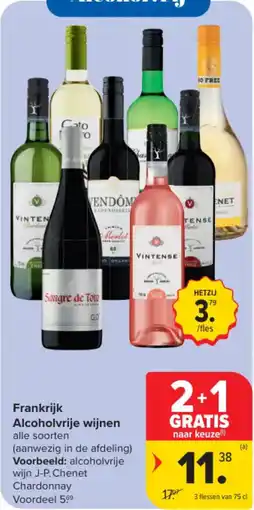 Carrefour Market Frankrijk Alcoholvrije wijnen aanbieding