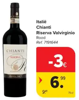 Carrefour Market Italië Chianti Riserva Valvirginio aanbieding