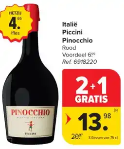 Carrefour Market Italië Piccini Pinocchio aanbieding