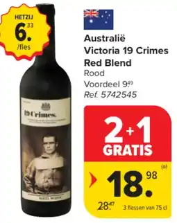 Carrefour Market Australië Victoria 19 Crimes Red Blend aanbieding