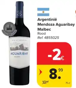 Carrefour Market Argentinië Mendoza Aguaribay Malbec aanbieding