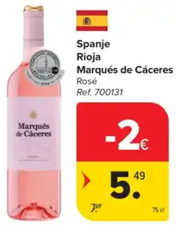 Carrefour Market Spanje Rioja Marqués de Cáceres aanbieding