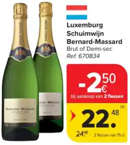 Carrefour Market Luxemburg Schuimwijn Bernard-Massard aanbieding