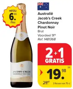 Carrefour Market Australië Jacob's Creek Chardonnay Pinot Noir aanbieding