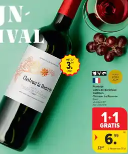 Carrefour Market Frankrijk Côtes de Bordeaux Castillon Château La Bourrée aanbieding