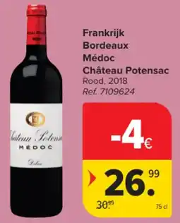 Carrefour Market Frankrijk Bordeaux Médoc Château Potensac aanbieding