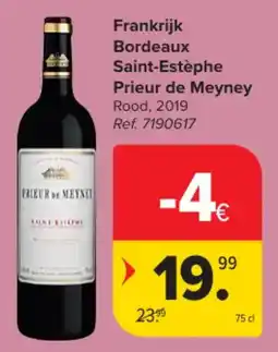 Carrefour Market Frankrijk Bordeaux Saint-Estèphe Prieur de Meyney aanbieding