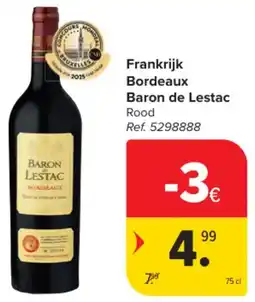 Carrefour Market Frankrijk Bordeaux Baron de Lestac aanbieding