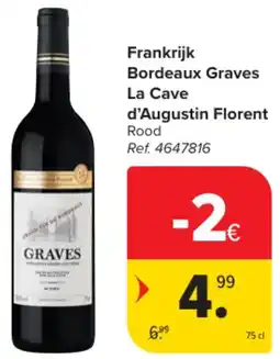 Carrefour Market Frankrijk Bordeaux Graves La Cave d'Augustin Florent aanbieding