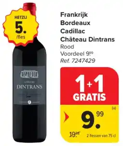 Carrefour Market Frankrijk Bordeaux Cadillac Château Dintrans aanbieding