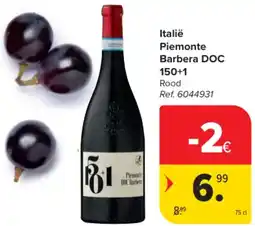 Carrefour Market Italië Piemonte Barbera DOC 150+1 aanbieding
