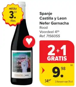 Carrefour Market Spanje Castilla y Leon Nefer Garnacha aanbieding