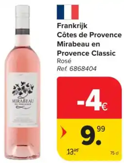 Carrefour Market Frankrijk Côtes de Provence Mirabeau en aanbieding