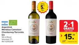 Carrefour Market Argentinië Mendoza Cameleon Chardonnay / Torrontés Bio aanbieding