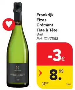 Carrefour Market Frankrijk Elzas Crémant Tête à Tête aanbieding
