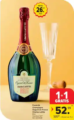Carrefour Market Frankrijk Champagne Orgueil de France Charles Lafitte aanbieding