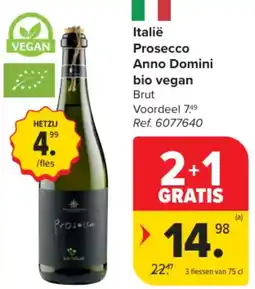 Carrefour Market Italië Prosecco Anno Domini bio vegan aanbieding