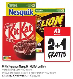 Jumbo Ontbijtgranen Nesquik, Kit Kat en Lion aanbieding