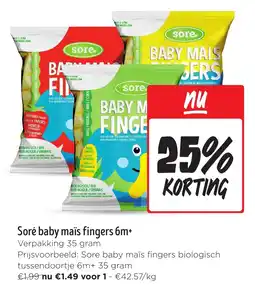Jumbo Soré baby maïs fingers 6m+ aanbieding