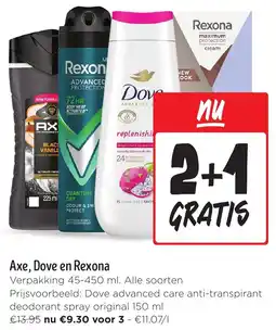 Jumbo Axe, Dove en Rexona aanbieding