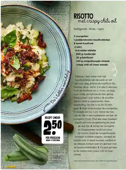 Jumbo RISOTTO met crispy chili oil aanbieding