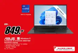 MediaMarkt Asus Vivobook 16 X1605VA-MB478W Windows laptop aanbieding