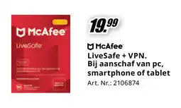 MediaMarkt McAfee LiveSafe + VPN. aanbieding