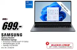 MediaMarkt Samsung Galaxy Book4 Windows laptop aanbieding