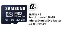 MediaMarkt Samsung Pro Ultimate 128 GB microSD met SD-adapter aanbieding