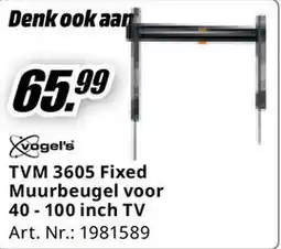 MediaMarkt TVM 3605 Fixed Muurbeugel voor 40-100 inch TV aanbieding