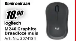 MediaMarkt logitech M240 Graphite Draadloze muis aanbieding