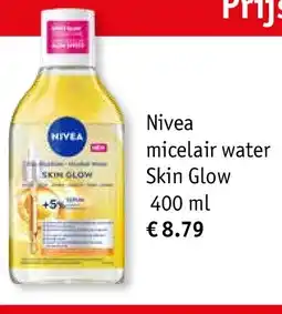 Kruidvat Nivea micelair water Skin Glow 400 ml aanbieding
