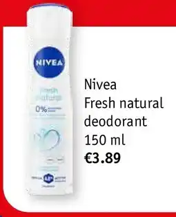 Kruidvat Nivea Fresh natural deodorant 150 ml aanbieding