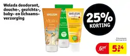 Kruidvat Weleda deodorant, douche-, gezichts-, baby- en lichaamsverzorging aanbieding
