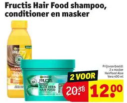 Kruidvat Fructis Hair Food shampoo, conditioner en masker aanbieding