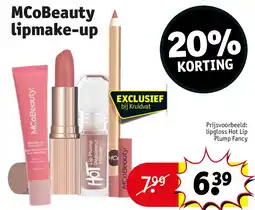 Kruidvat MCoBeauty lipmake-up aanbieding