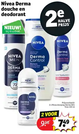 Kruidvat Nivea Derma douche en deodorant aanbieding