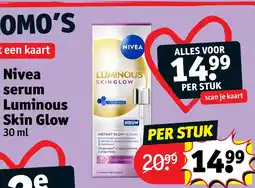 Kruidvat Nivea serum Luminous Skin Glow aanbieding