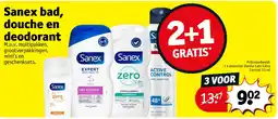 Kruidvat Sanex bad, douche en deodorant aanbieding