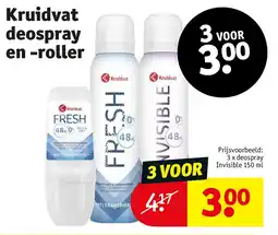 Kruidvat Kruidvat deospray en -rolle aanbieding