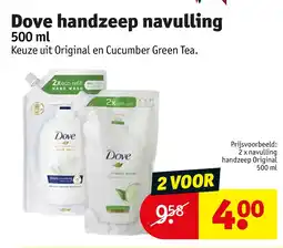 Kruidvat Dove handzeep navulling aanbieding