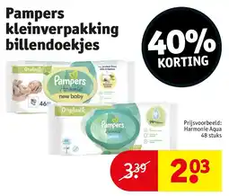 Kruidvat Pampers kleinverpakking billendoekjes aanbieding