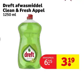 Kruidvat Dreft afwasmiddel Clean & Fresh Appel aanbieding