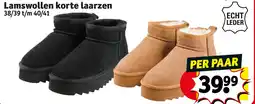 Kruidvat Lamswollen korte laarzen aanbieding