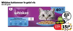Kruidvat Whiskas kattenvoer in gelei vis aanbieding