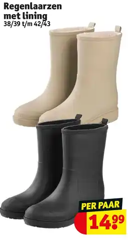 Kruidvat Regenlaarzen met lining aanbieding