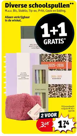 Kruidvat Diverse schoolspullen aanbieding